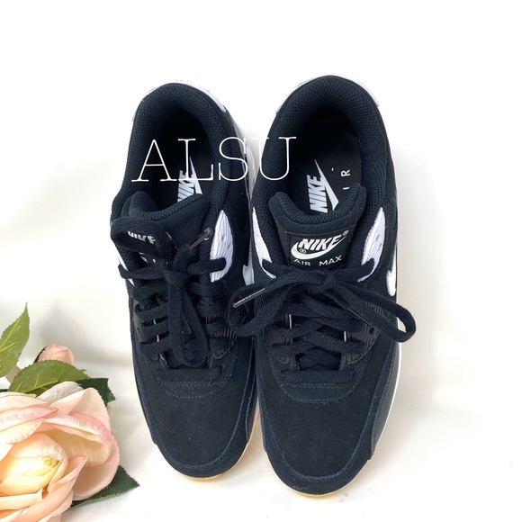 Nike Custom Air Max 90 Suede PRM Black White W - Picture 5 of 8